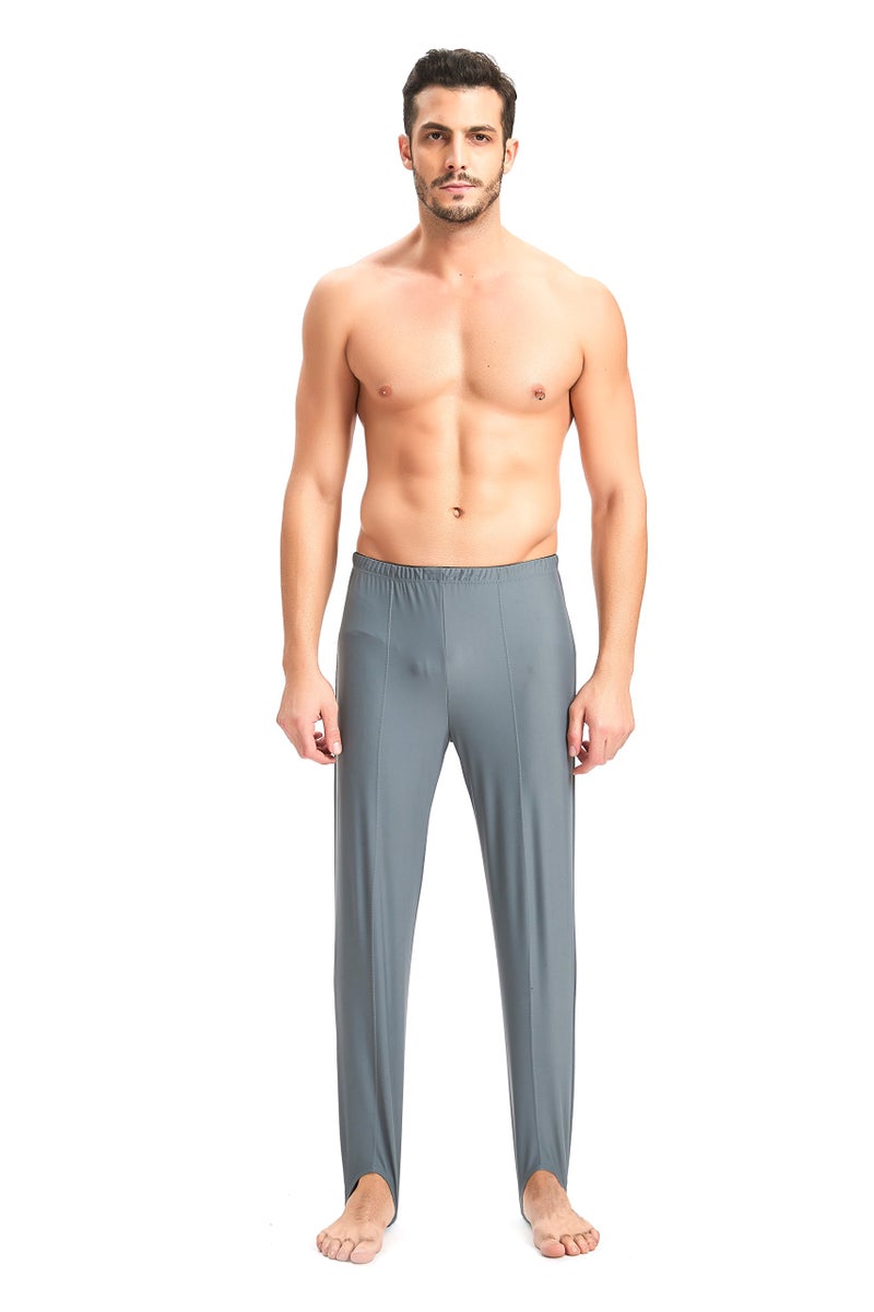 NEW DANCE Mens and Boys Gymnastics Pants Leotard Youth Ballet Tights Stirrup Pants for Dance Yoga Practice Athletic Gray - Image 3